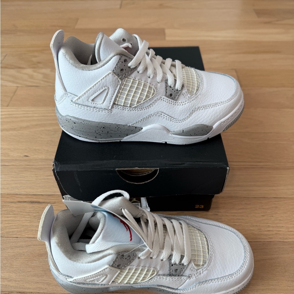 Nike Boys Jordan 4Retro White/Grey